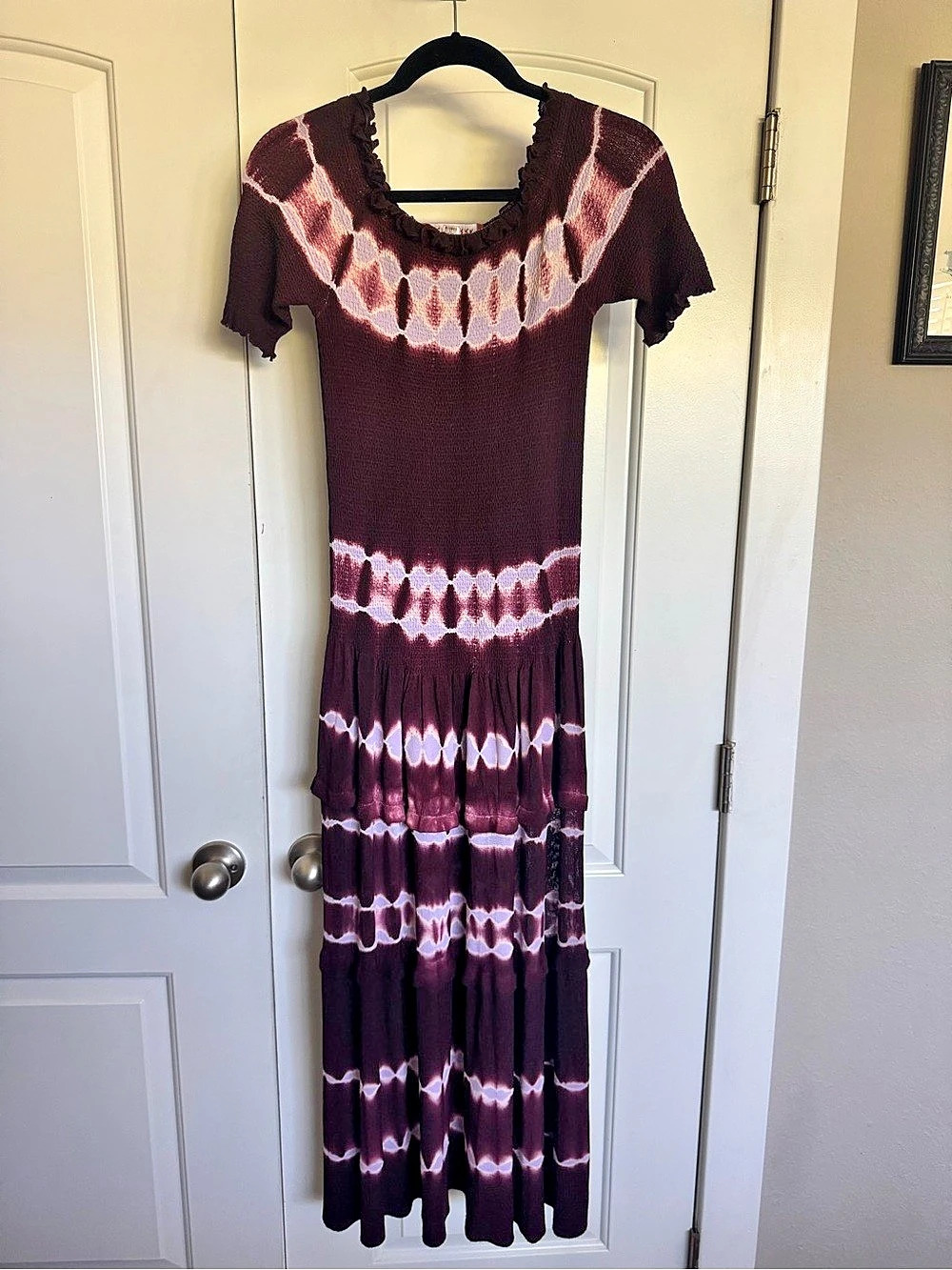 Altuzarra tie dye knit Maxi Dress in Purple & Pink Size Medium
